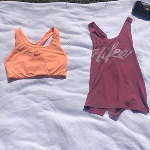 Nike medium top, large bra
